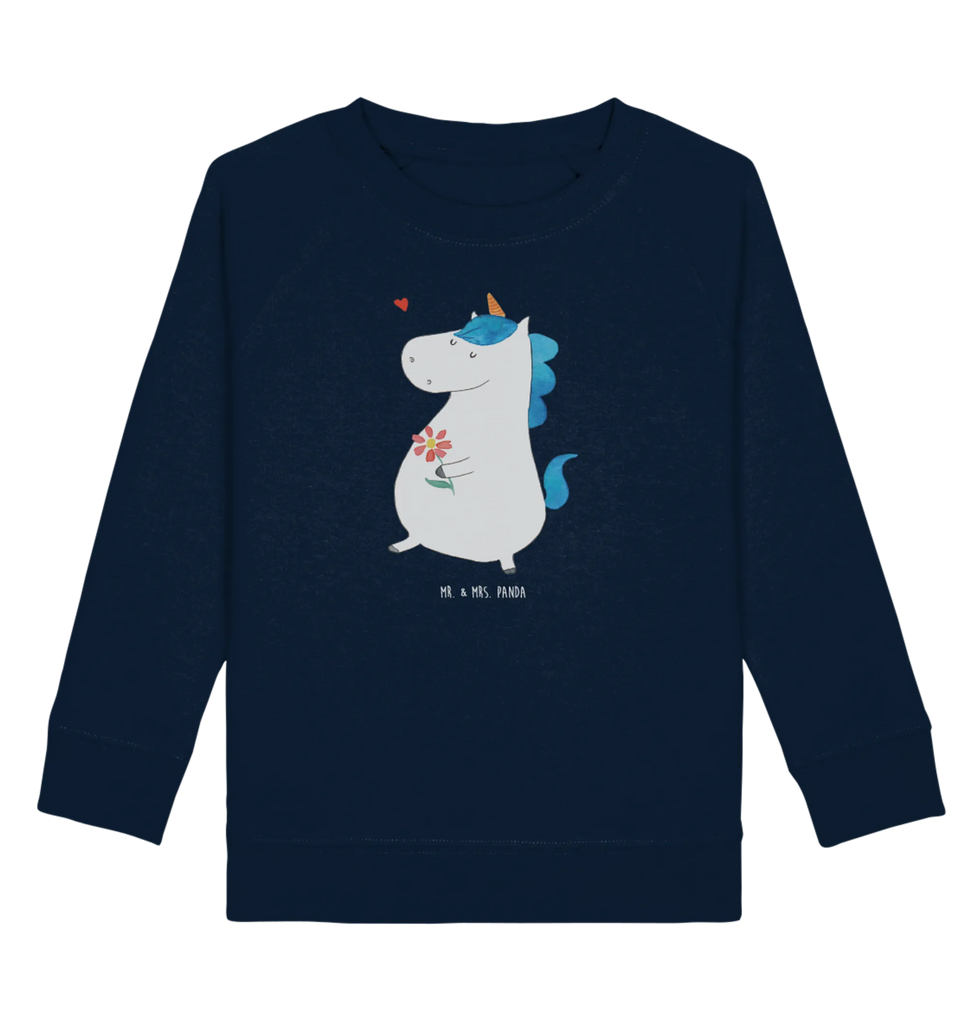 Organic Kinder Pullover Einhorn Spaziergang Kinder Pullover, Mädchen, Jungen, Kinder Sweatshirt, Einhorn, Einhörner, Einhorn Deko, Unicorn, Blumen, Gute Laune, Freundin, Schwester, Motivation, Glitzer, Mutter, Freude, Spaziergang