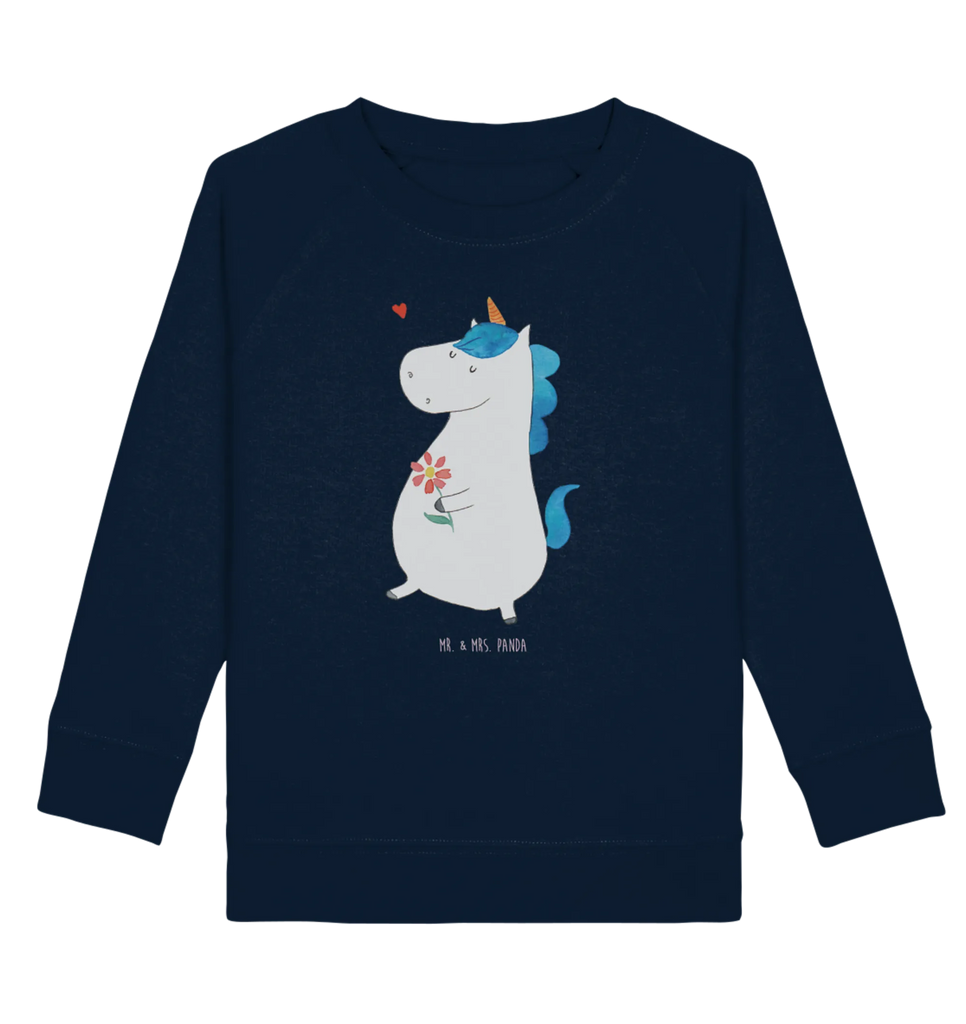 Organic Kinder Pullover Einhorn Spaziergang Kinder Pullover, Mädchen, Jungen, Kinder Sweatshirt, Einhorn, Einhörner, Einhorn Deko, Unicorn, Blumen, Gute Laune, Freundin, Schwester, Motivation, Glitzer, Mutter, Freude, Spaziergang