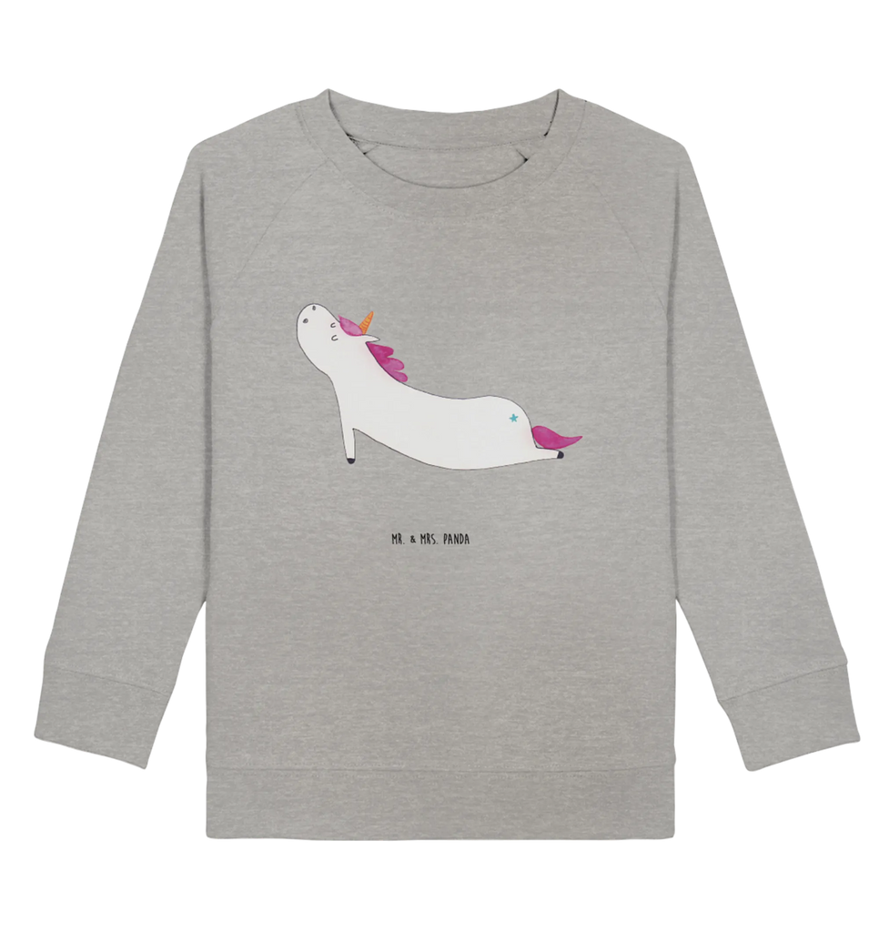 Organic Kinder Pullover Einhorn Yoga Kinder Sweatshirt, Kinder Pullover, Einhorn Deko, Einhörner, Einhorn, Unicorn, Entspannung, Witzig, Süß, Joga, Yogamatte, Yoga, Sport, Lustig, Namaste, Achtsamkeit