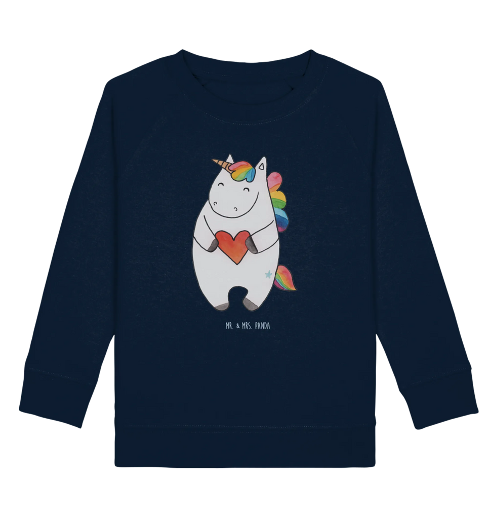 Organic Kinder Pullover Einhorn Herz Kinder Pullover, Kinder Sweatshirt, Einhorn Deko, Einhörner, Einhorn, Unicorn, Freundin, böse, Bunt, Lustig, Witzig, Schlimm, Herz, Anders