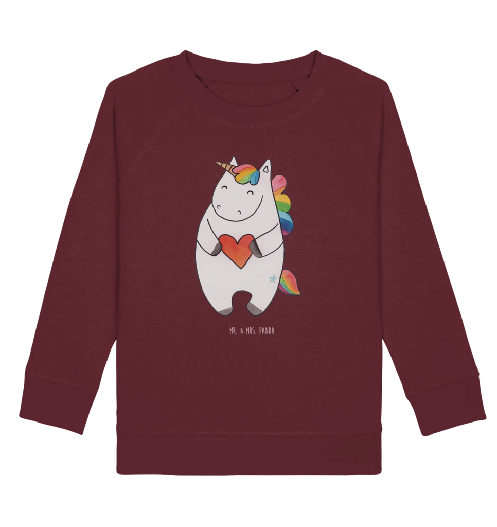 Organic Kinder Pullover Einhorn Herz Kinder Pullover, Kinder Sweatshirt, Einhorn Deko, Einhörner, Einhorn, Unicorn, Freundin, böse, Bunt, Lustig, Witzig, Schlimm, Herz, Anders