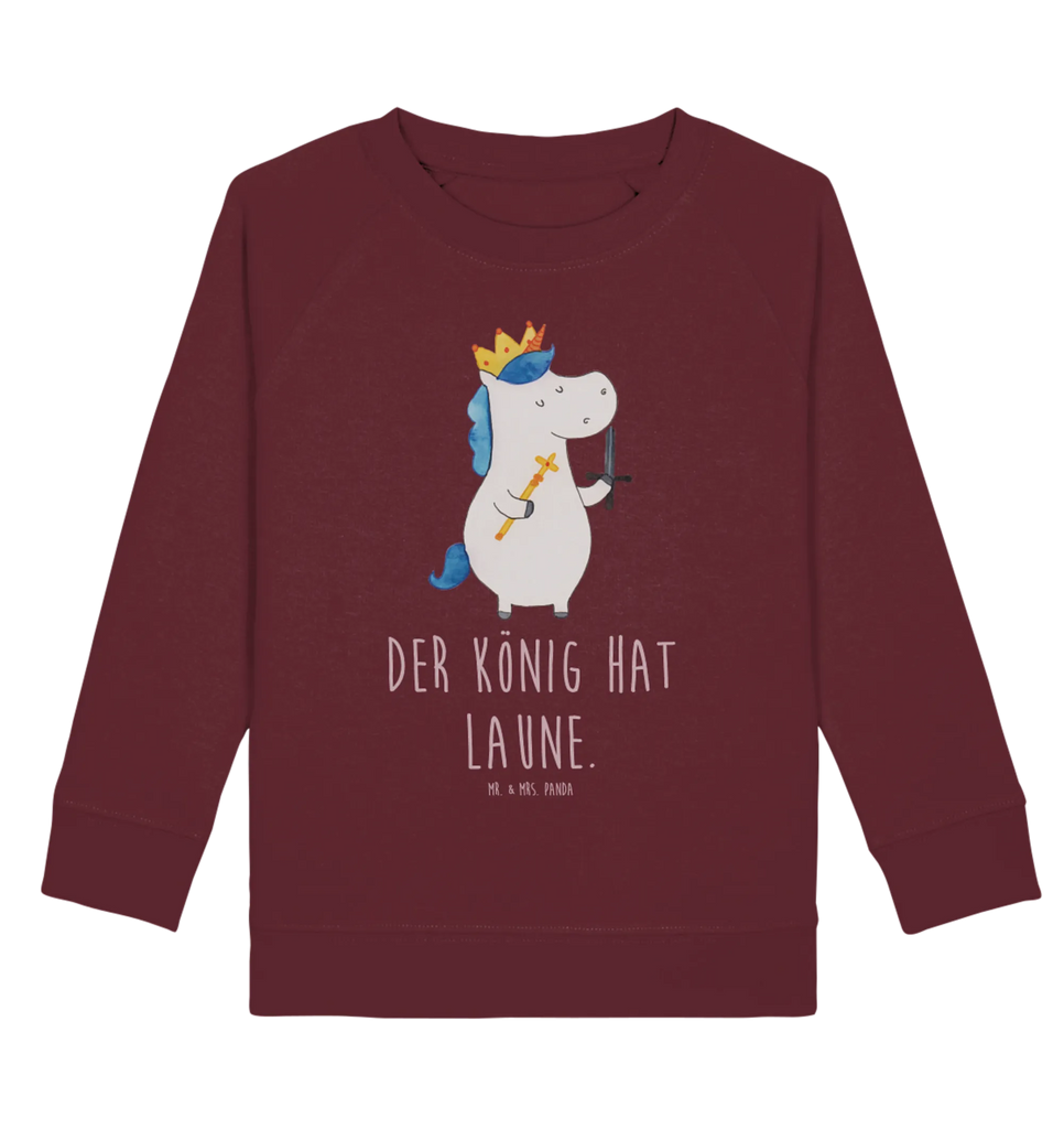 Organic Kinder Pullover Einhorn König mit Schwert Kinder Pullover, Kinder Sweatshirt, Einhorn Deko, Einhörner, Einhorn, Unicorn, Ritter, Mittelalter, König