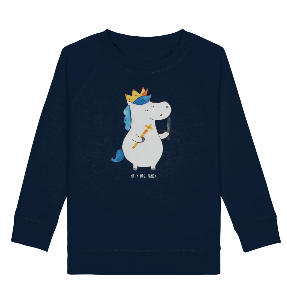 Organic Kinder Pullover Einhorn König mit Schwert Kinder Pullover, Kinder Sweatshirt, Einhorn Deko, Einhörner, Einhorn, Unicorn, Ritter, Mittelalter, König