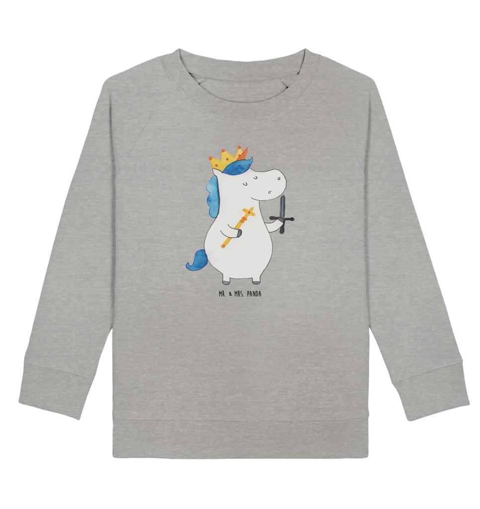 Organic Kinder Pullover Einhorn König mit Schwert Kinder Pullover, Kinder Sweatshirt, Einhorn Deko, Einhörner, Einhorn, Unicorn, Ritter, Mittelalter, König