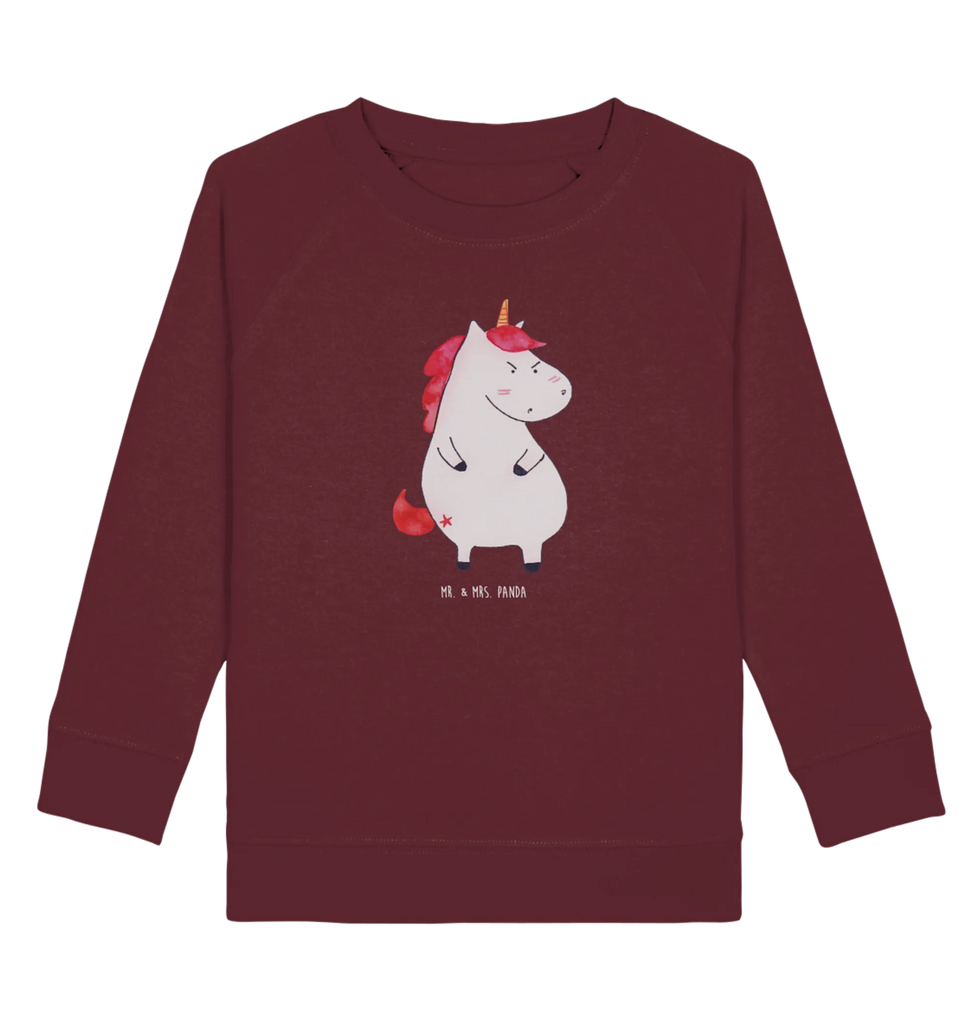 Organic Kinder Pullover Einhorn wütend Kinder Sweatshirt, Kinder Pullover, Einhorn Deko, Einhörner, Einhorn, Unicorn, Büro, Ansage, Nein, Spaß, Lustig, wütend, Realität, Lustlos, Arbeit, Geschenk, Dumme Fragen