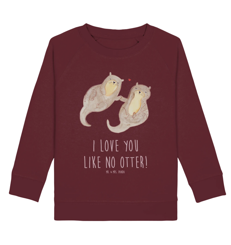 Organic Kinder Pullover Otter händchenhaltend Kinder Pullover, Kinder Sweatshirt, Seeotter, Fischotter, Otter, Otter Seeotter See Otter
