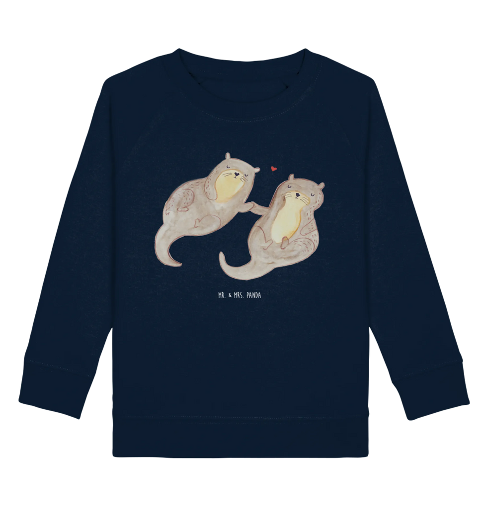 Organic Kinder Pullover Otter händchenhaltend Kinder Pullover, Kinder Sweatshirt, Seeotter, Fischotter, Otter, Otter Seeotter See Otter
