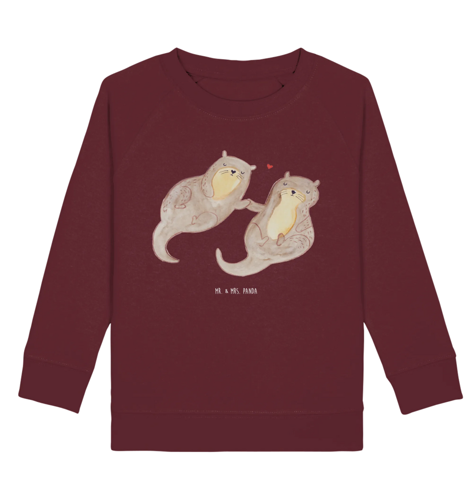 Organic Kinder Pullover Otter händchenhaltend Kinder Pullover, Kinder Sweatshirt, Seeotter, Fischotter, Otter, Otter Seeotter See Otter