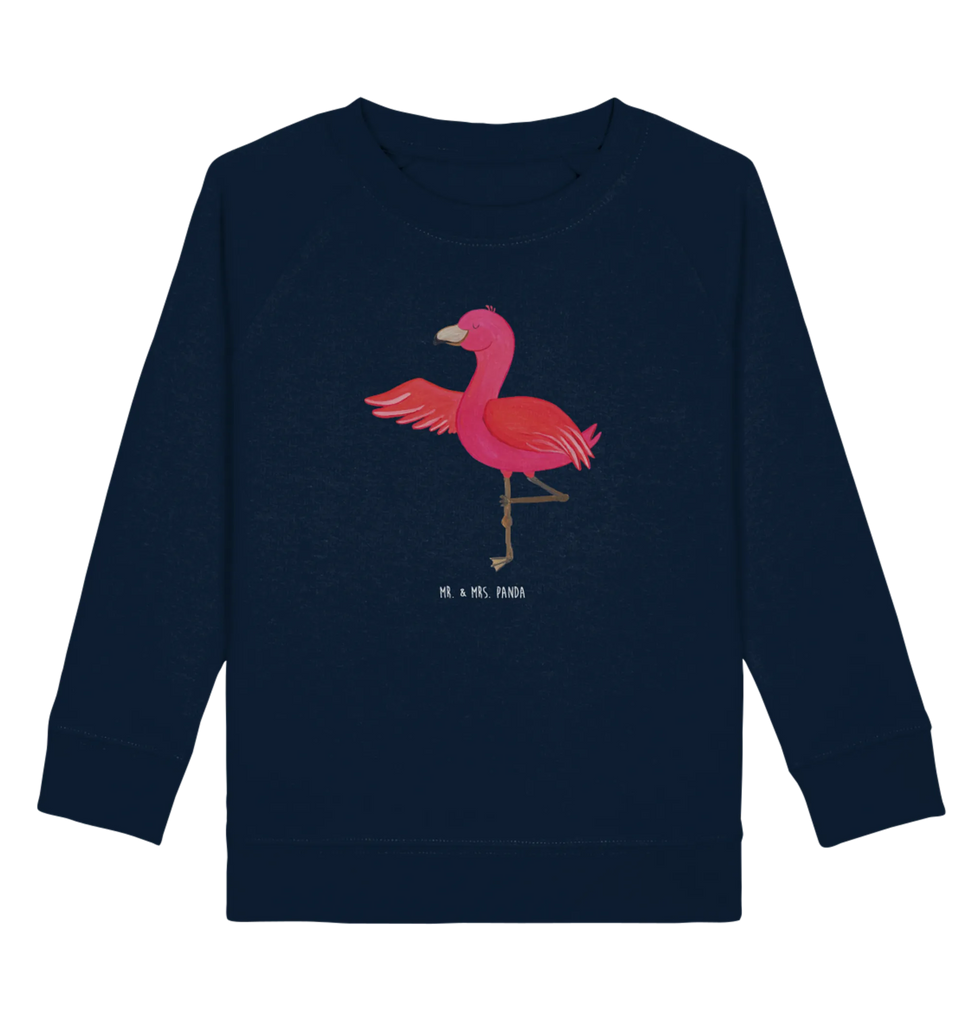 Organic Kinder Pullover Flamingo Yoga Kinder Pullover, Kinder Sweatshirt, Flamingo, Aufregen, Vogel, Tiefenentspannung, Yoga, Yoga-Übung, Entspannung, Namaste, Ärger, Achtsamkeit