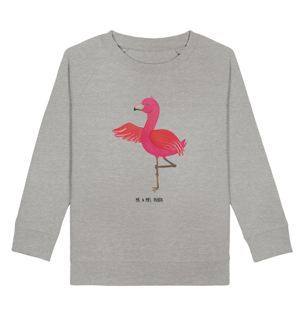 Organic Kinder Pullover Flamingo Yoga Kinder Pullover, Kinder Sweatshirt, Flamingo, Aufregen, Vogel, Tiefenentspannung, Yoga, Yoga-Übung, Entspannung, Namaste, Ärger, Achtsamkeit