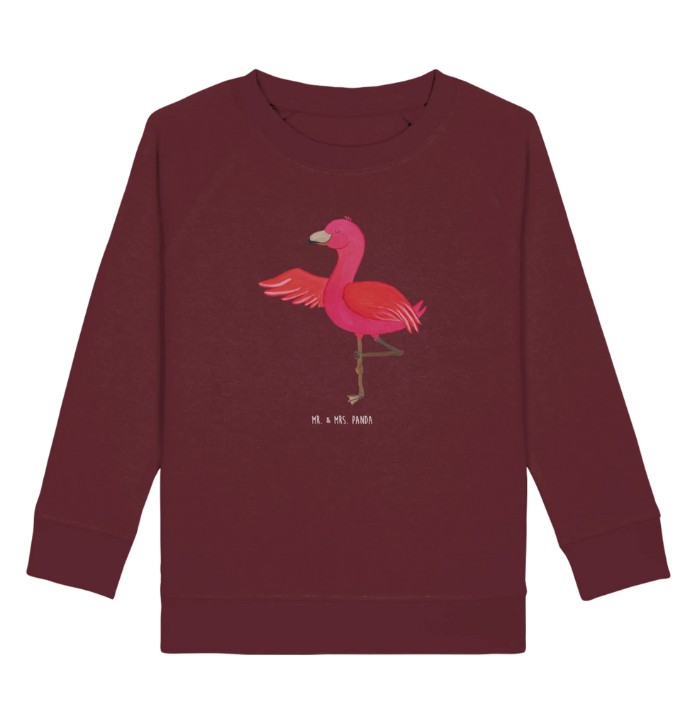 Organic Kinder Pullover Flamingo Yoga Kinder Pullover, Kinder Sweatshirt, Flamingo, Aufregen, Vogel, Tiefenentspannung, Yoga, Yoga-Übung, Entspannung, Namaste, Ärger, Achtsamkeit