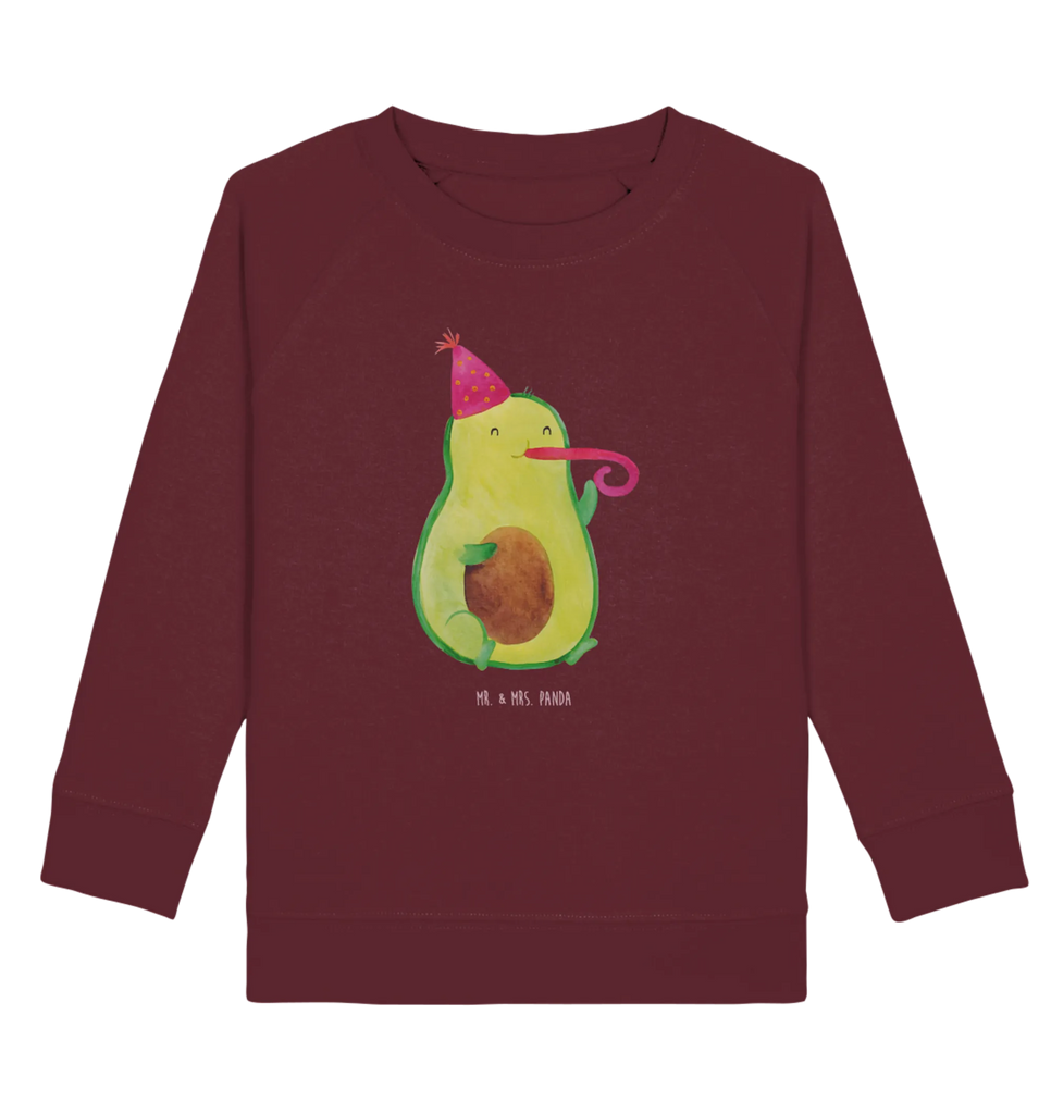 Organic Kinder Pullover Avocado Partyhupe Kinder Pullover, Jungen, Kinder Sweatshirt, Mädchen, Gesund, Vegan, Veggie, Avocado, Geburtstag, Gute Laune, Feierlichkeit, Tröte, Fete, Feier, Party