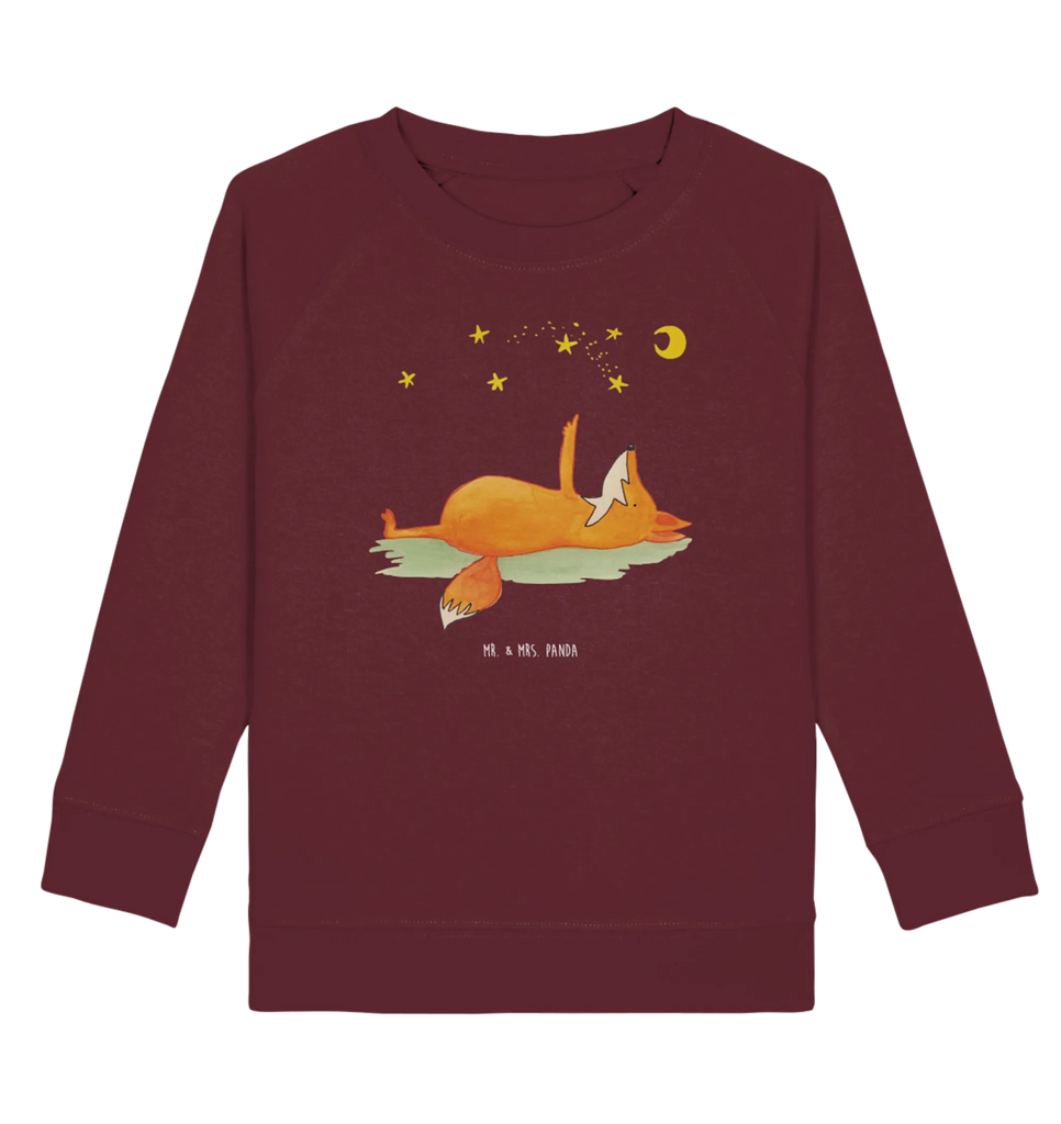 Organic Kinder Pullover Fuchs Sterne Kinder Sweatshirt, Kinder Pullover, Fuchs, Tröstende Worte, Spruch schön, Always Look On The Bright Side Of Life, Füchse, Spruch Positiv, Romantik