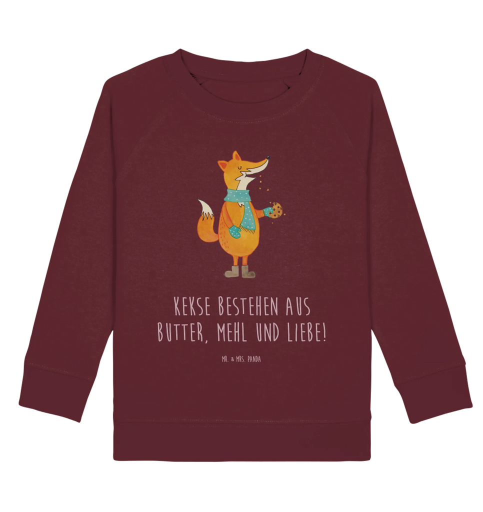 Organic Kinder Pullover Fuchs Keks Kinder Pullover, Kinder Sweatshirt, Fuchs, Backen Spruch, Kekse, Plätzchen, Weihnachtszeit, Winter, Füchse, Küche Deko, Liebe