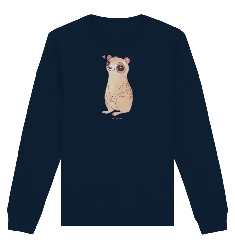 Organic Pullover Slow loris Happy Pullover, Pullover Männer, Pullover Frauen, Sweatshirt, Sweatshirt Männer, Sweatshirt Frauen, Unisex, Tiermotive, Gute Laune, lustige Sprüche, Tiere, Plumplori, Niedlich, Glück
