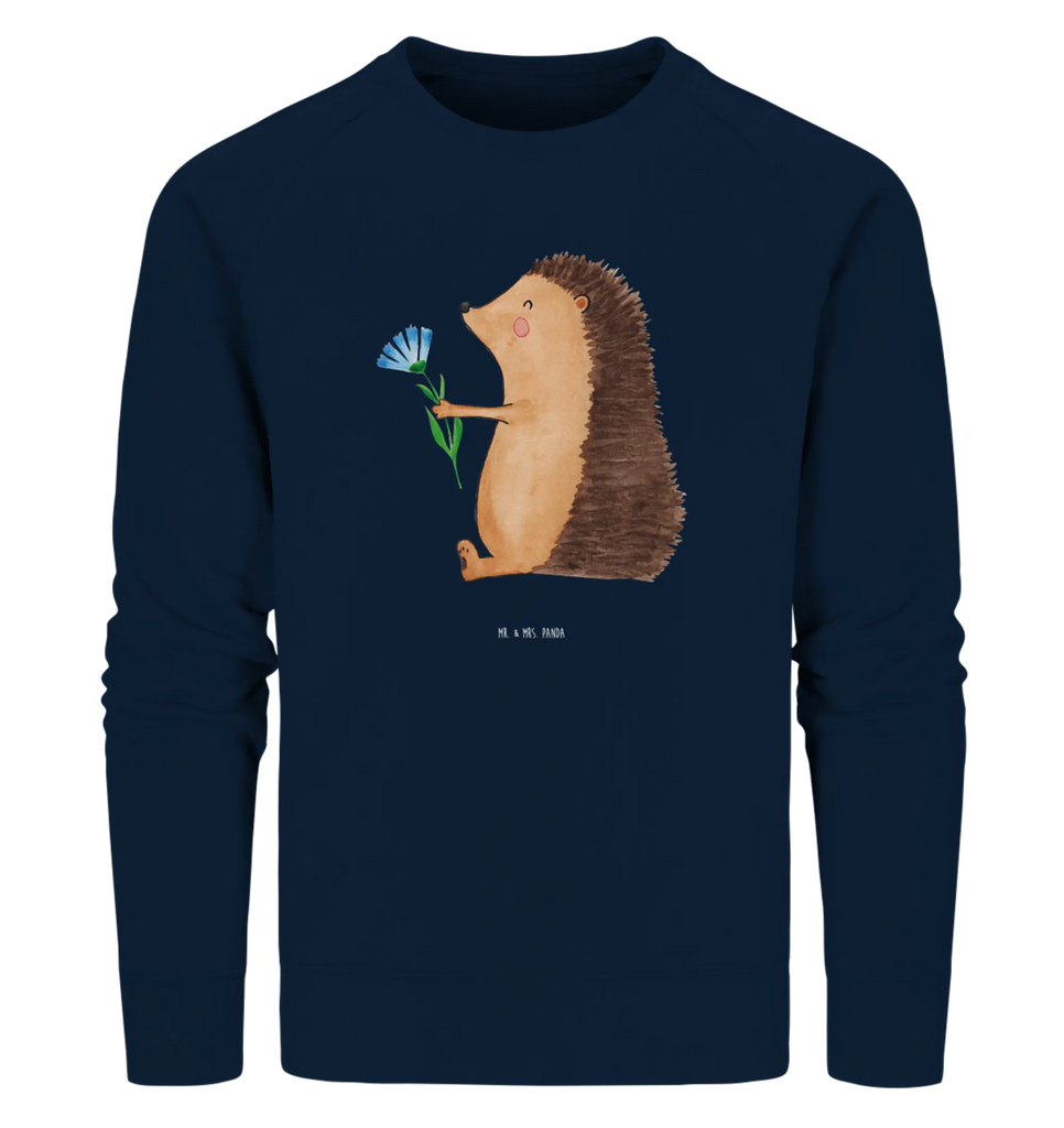 Organiczny Sweter jeż Kwiaty Pullover, Pullover Männer, Pullover Frauen, Sweatshirt, Sweatshirt Männer, Sweatshirt Frauen, Unisex, Tiermotive, Gute Laune, lustige Sprüche, Tiere, Igel, Gute Besserung, Genesungswünsche, Krankheit, Krankenhaus, krank, Besuch