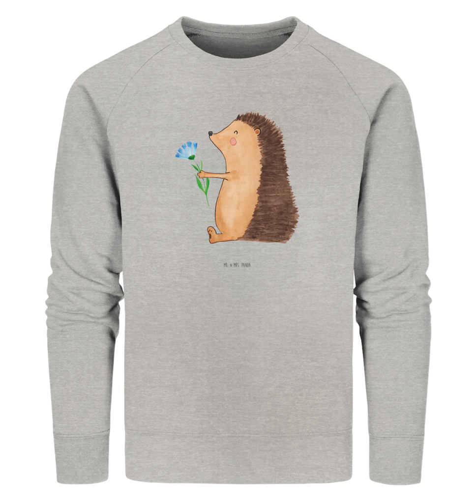 Organiczny Sweter jeż Kwiaty Pullover, Pullover Männer, Pullover Frauen, Sweatshirt, Sweatshirt Männer, Sweatshirt Frauen, Unisex, Tiermotive, Gute Laune, lustige Sprüche, Tiere, Igel, Gute Besserung, Genesungswünsche, Krankheit, Krankenhaus, krank, Besuch