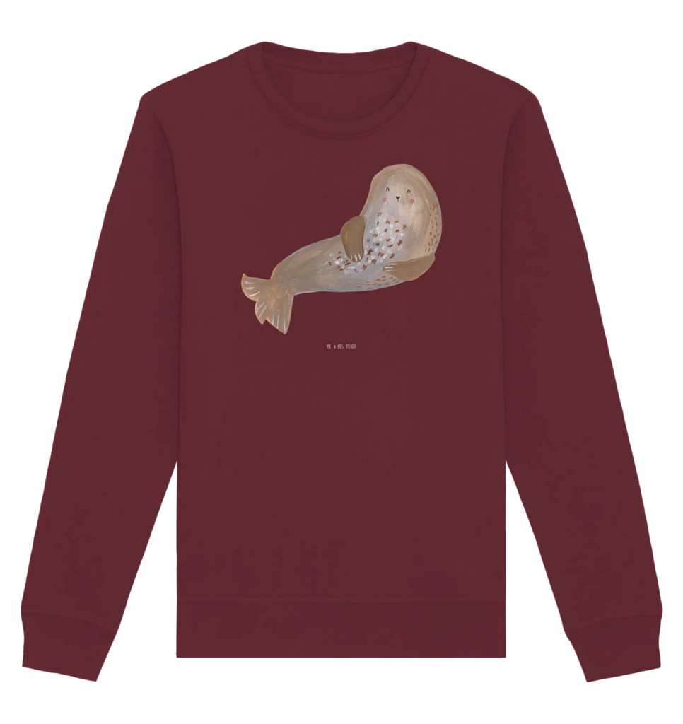 Organiczny Sweter foka śmiech Pullover, Pullover Männer, Pullover Frauen, Sweatshirt, Sweatshirt Männer, Sweatshirt Frauen, Unisex, Tiermotive, Gute Laune, lustige Sprüche, Tiere, Robbe, Robben, Seehund, Strand, Meerestier, Ostsee, Nordsee