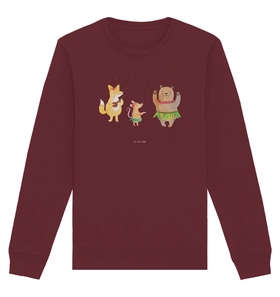 Organic Pullover Waldtiere Aloha Pullover, Pullover Männer, Pullover Frauen, Sweatshirt, Sweatshirt Männer, Sweatshirt Frauen, Unisex, Tiermotive, Gute Laune, lustige Sprüche, Tiere, Wald, Waldtiere, Musik, Aloha, Bär, Hase, Igel, Tanzen, Leben, Lachen