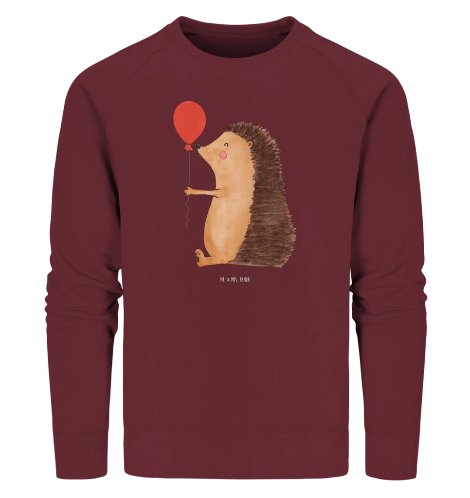 Organic Pullover Hedgehog balloon Pullover, Pullover Männer, Pullover Frauen, Sweatshirt, Sweatshirt Männer, Sweatshirt Frauen, Unisex, Tiermotive, Gute Laune, lustige Sprüche, Tiere, Igel, Geburtstag, Herzlichen Glückwunsch, Glückwunsch, Geburtstagskind, Ballon, Happy Birthday