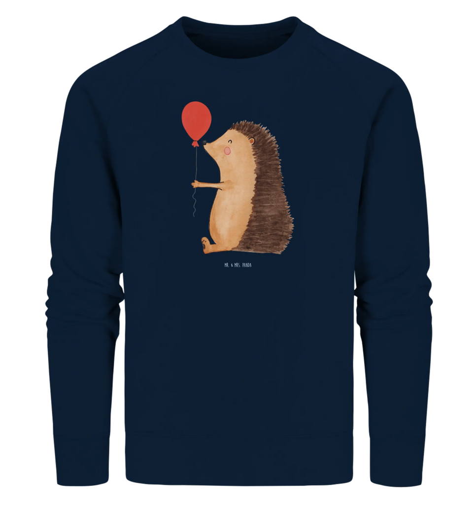 Organic Pullover Hedgehog balloon Pullover, Pullover Männer, Pullover Frauen, Sweatshirt, Sweatshirt Männer, Sweatshirt Frauen, Unisex, Tiermotive, Gute Laune, lustige Sprüche, Tiere, Igel, Geburtstag, Herzlichen Glückwunsch, Glückwunsch, Geburtstagskind, Ballon, Happy Birthday