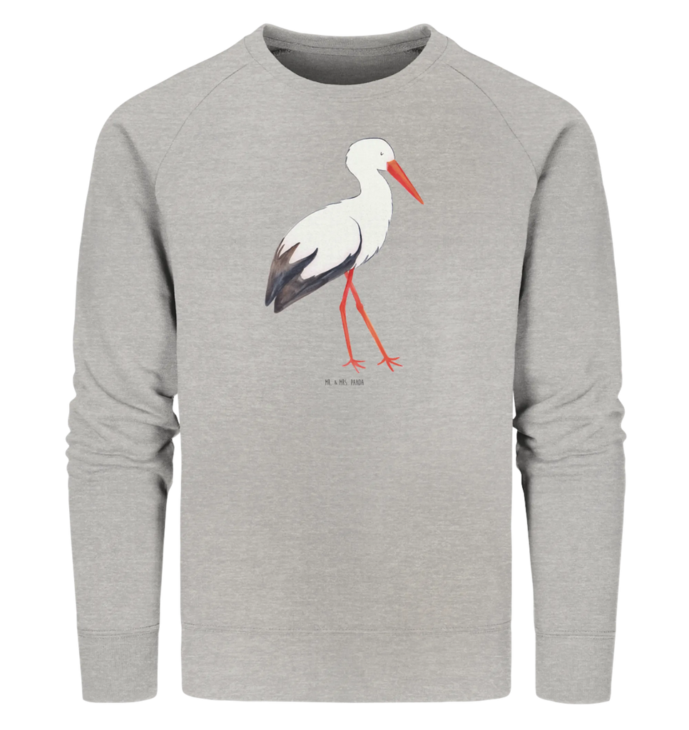 Organic Pullover Stork Pullover, Pullover Männer, Pullover Frauen, Sweatshirt, Sweatshirt Männer, Sweatshirt Frauen, Unisex, Tiermotive, Gute Laune, lustige Sprüche, Tiere, Storch, Störche, Schwangerschaft, Geburt, Mutter, Mütter, Mutter werden, Schwanger, Babybauch, Baby