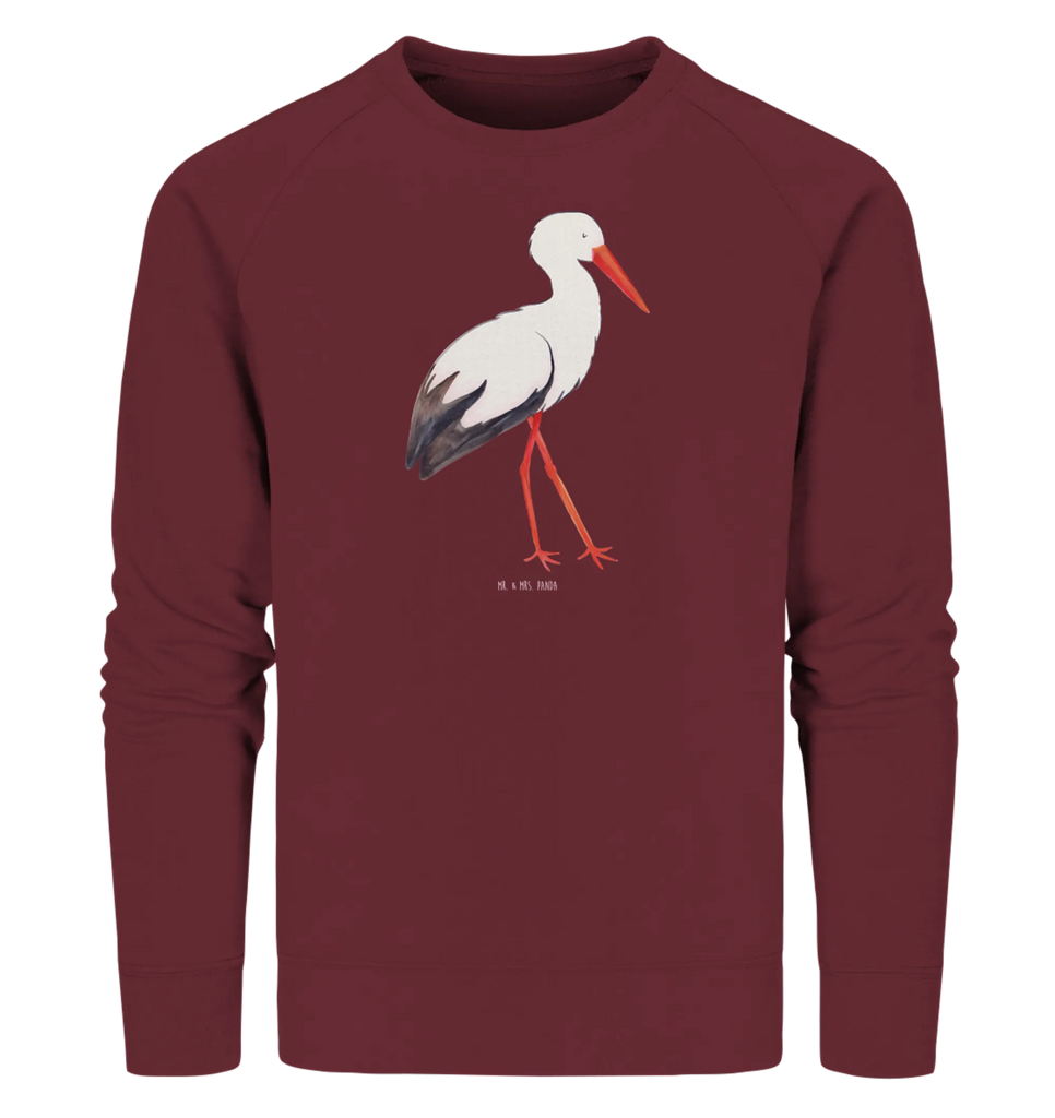 Organic Pullover Stork Pullover, Pullover Männer, Pullover Frauen, Sweatshirt, Sweatshirt Männer, Sweatshirt Frauen, Unisex, Tiermotive, Gute Laune, lustige Sprüche, Tiere, Storch, Störche, Schwangerschaft, Geburt, Mutter, Mütter, Mutter werden, Schwanger, Babybauch, Baby