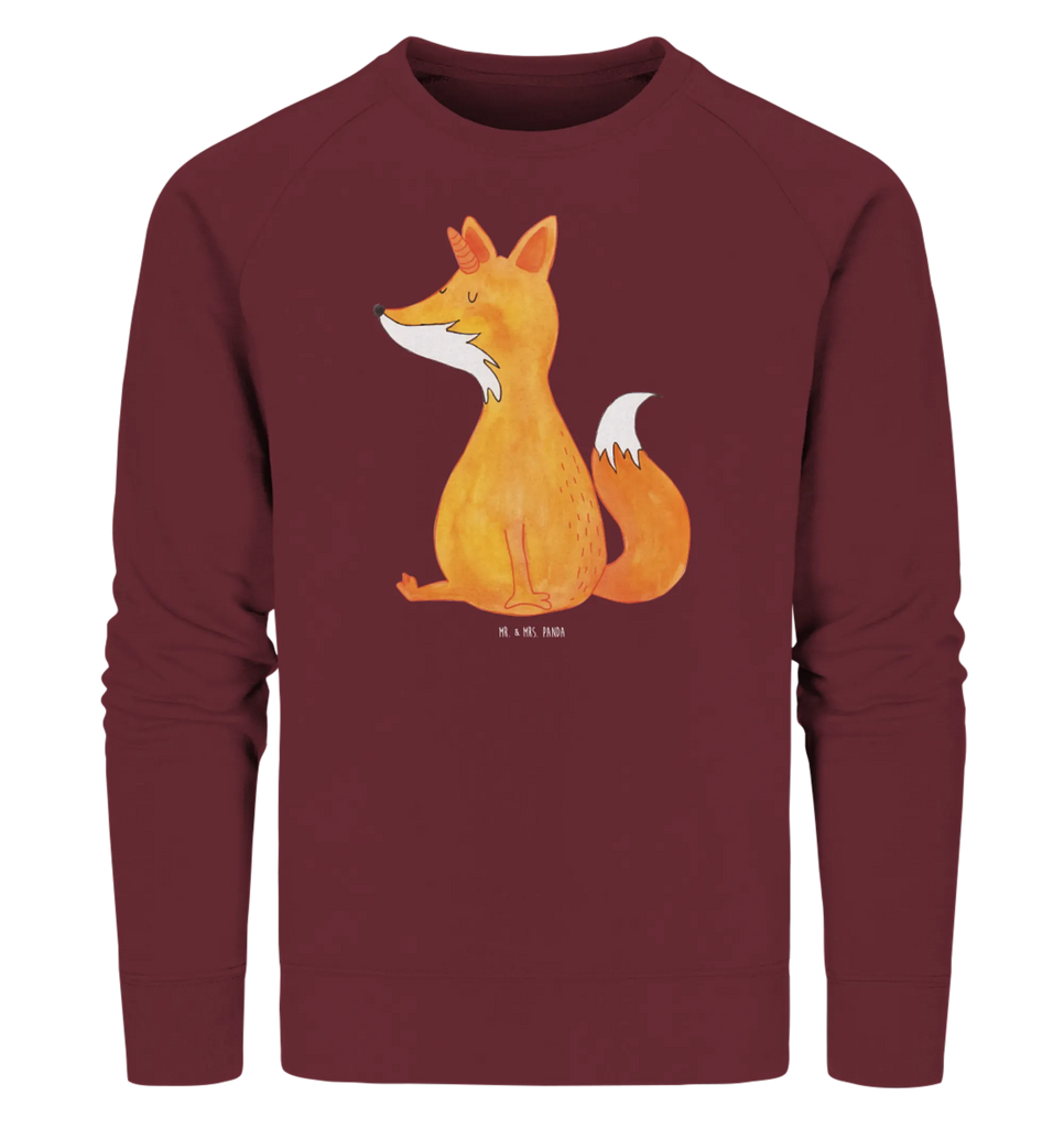 Organic Pullover unicorn Wish Pullover, Pullover Männer, Pullover Frauen, Sweatshirt, Sweatshirt Männer, Sweatshirt Frauen, Unisex, Einhorn, Einhörner, Einhorn Deko, Unicorn, Fuchs, Unicorns, Fuchshörnchen, Fuchshorn, Foxycorn, Füchse