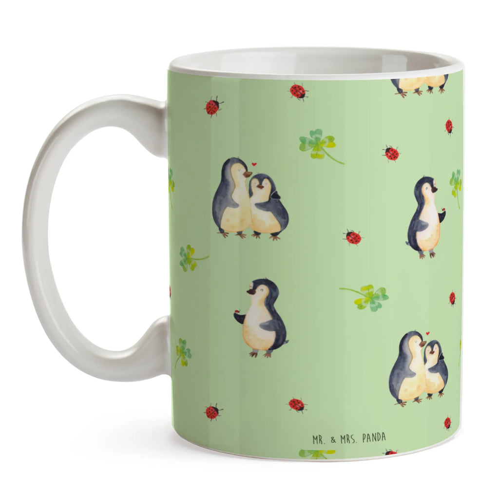 Mug Penguin ladybug Tasse, Bürotasse, Tasse mit Zitaten, Kaffeetasse, Tasse mit Motiven, Porzellantasse, Teetasse, Keramiktasse, Geschenktasse, Pinguin, Lebensfreude, Wunder, Pinguine, Freude, Marienkäfer, Liebe, Glück