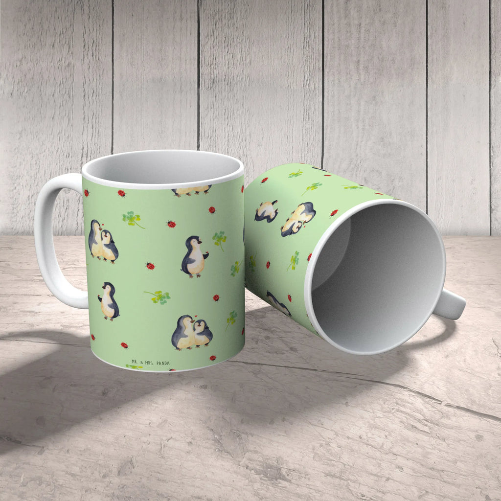Mug Penguin ladybug Tasse, Bürotasse, Tasse mit Zitaten, Kaffeetasse, Tasse mit Motiven, Porzellantasse, Teetasse, Keramiktasse, Geschenktasse, Pinguin, Lebensfreude, Wunder, Pinguine, Freude, Marienkäfer, Liebe, Glück