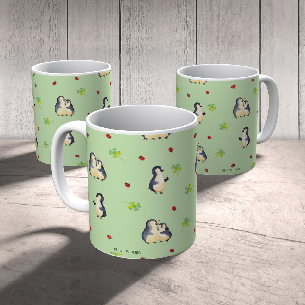 Mug Penguin ladybug Tasse, Bürotasse, Tasse mit Zitaten, Kaffeetasse, Tasse mit Motiven, Porzellantasse, Teetasse, Keramiktasse, Geschenktasse, Pinguin, Lebensfreude, Wunder, Pinguine, Freude, Marienkäfer, Liebe, Glück