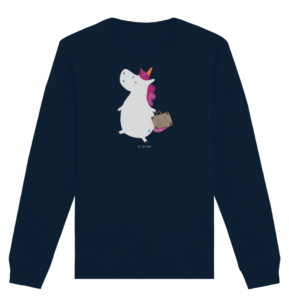 Organiczny Sweter Jednorożec walizka Pullover, Pullover Männer, Pullover Frauen, Sweatshirt, Sweatshirt Männer, Sweatshirt Frauen, Unisex, Einhorn, Einhörner, Einhorn Deko, Unicorn, unicorn, Koffer, Verreisen, Reise, Gepäck, Abenteuer, Erwachsen, Kind, albern, Spaß, lustig, witzig
