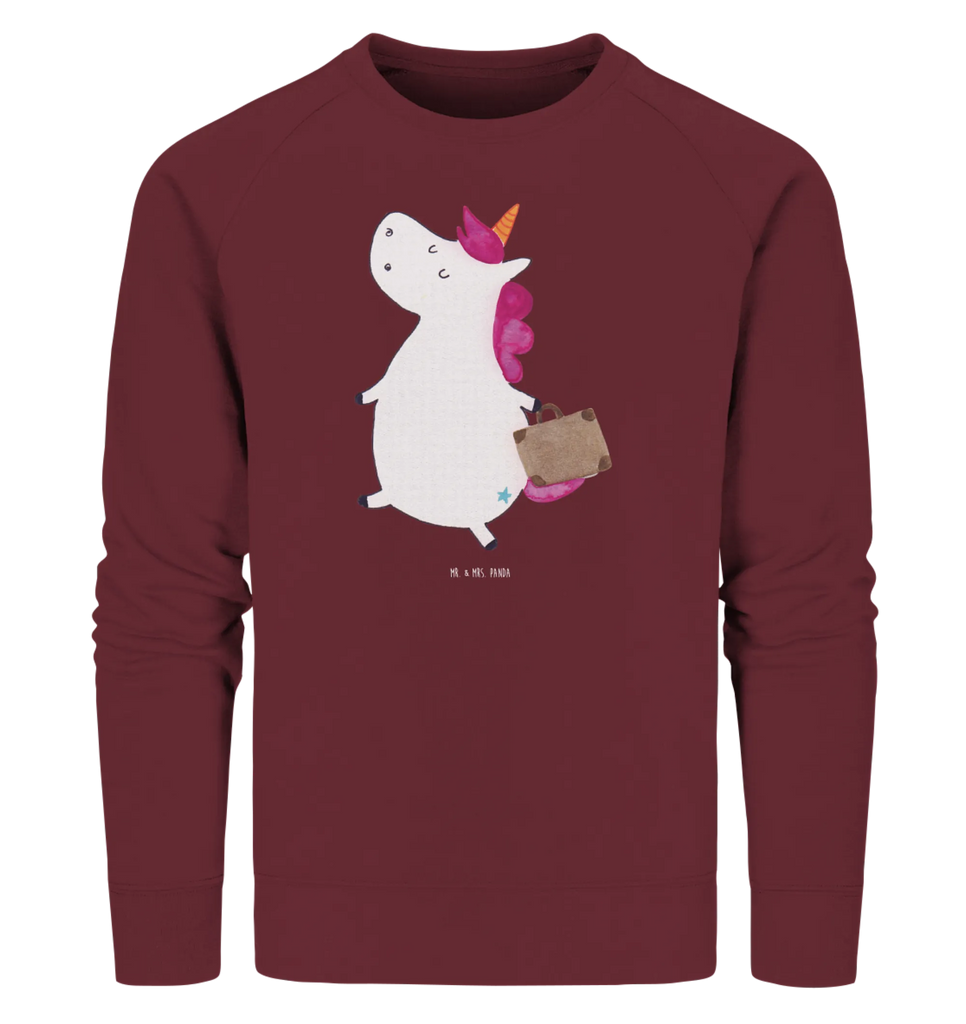 Organiczny Sweter Jednorożec walizka Pullover, Pullover Männer, Pullover Frauen, Sweatshirt, Sweatshirt Männer, Sweatshirt Frauen, Unisex, Einhorn, Einhörner, Einhorn Deko, Unicorn, unicorn, Koffer, Verreisen, Reise, Gepäck, Abenteuer, Erwachsen, Kind, albern, Spaß, lustig, witzig