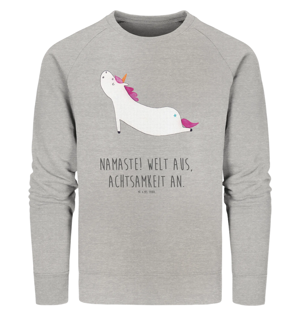 Organic Pullover unicorn yoga Pullover, Pullover Männer, Pullover Frauen, Sweatshirt, Sweatshirt Männer, Sweatshirt Frauen, Unisex, Einhorn, Einhörner, Einhorn Deko, Unicorn, Yoga, Namaste, Achtsamkeit, Entspannung, Joga, Yogamatte, Sport, lustig, witzig, süß