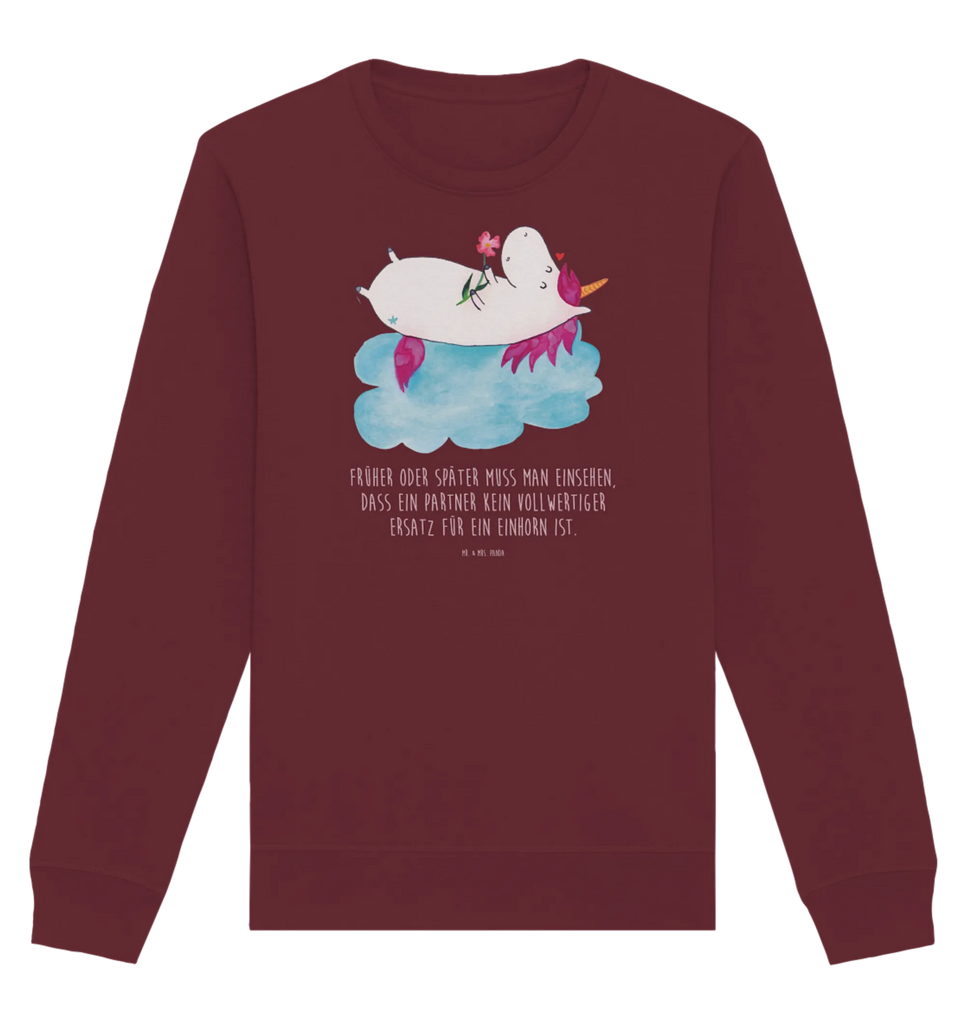 Organic Pullover Einhorn Verliebt Pullover, Pullover Männer, Pullover Frauen, Sweatshirt, Sweatshirt Männer, Sweatshirt Frauen, Unisex, Einhorn, Einhörner, Einhorn Deko, Unicorn, verliebt, Liebe, Liebesbeweis, Freundin, Wolke