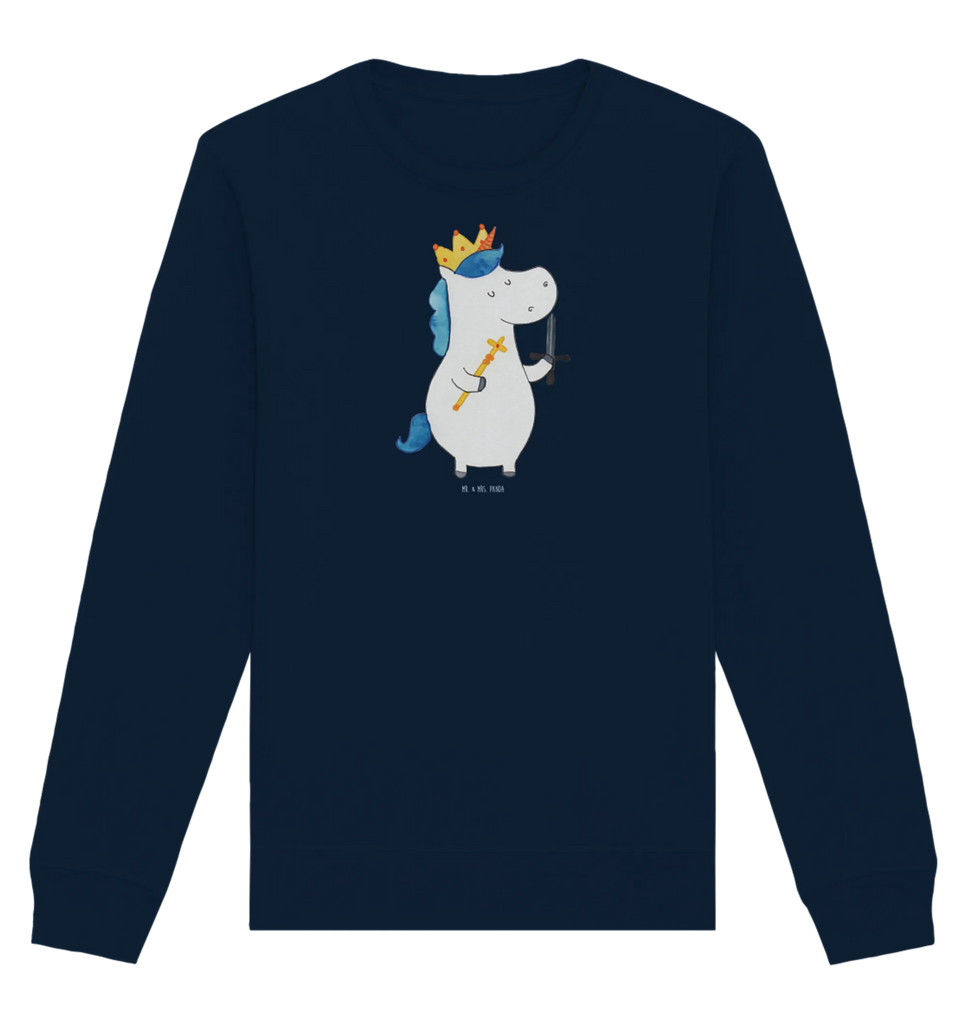 Organic Pullover unicorn king with sword Pullover, Pullover Männer, Pullover Frauen, Sweatshirt, Sweatshirt Männer, Sweatshirt Frauen, Unisex, Einhorn, Einhörner, Einhorn Deko, Unicorn, König, Ritter, Mittelalter
