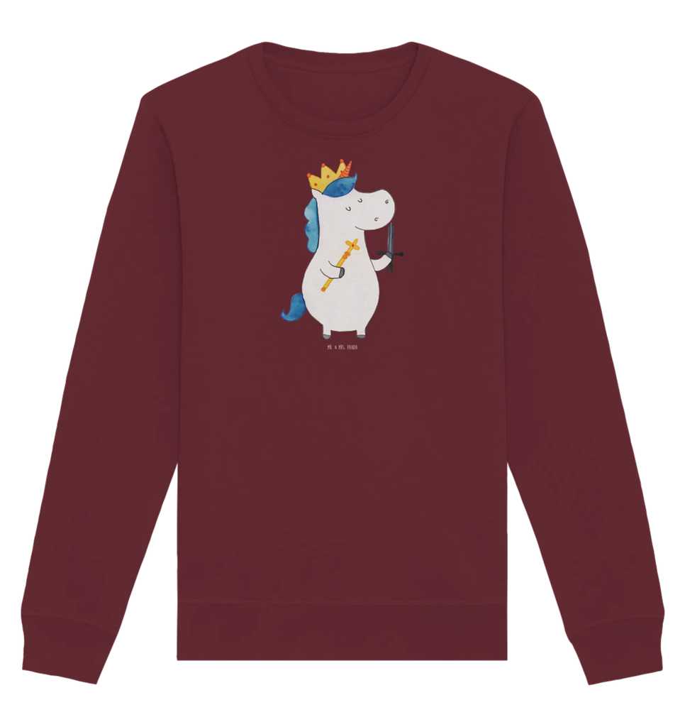 Organic Pullover unicorn king with sword Pullover, Pullover Männer, Pullover Frauen, Sweatshirt, Sweatshirt Männer, Sweatshirt Frauen, Unisex, Einhorn, Einhörner, Einhorn Deko, Unicorn, König, Ritter, Mittelalter
