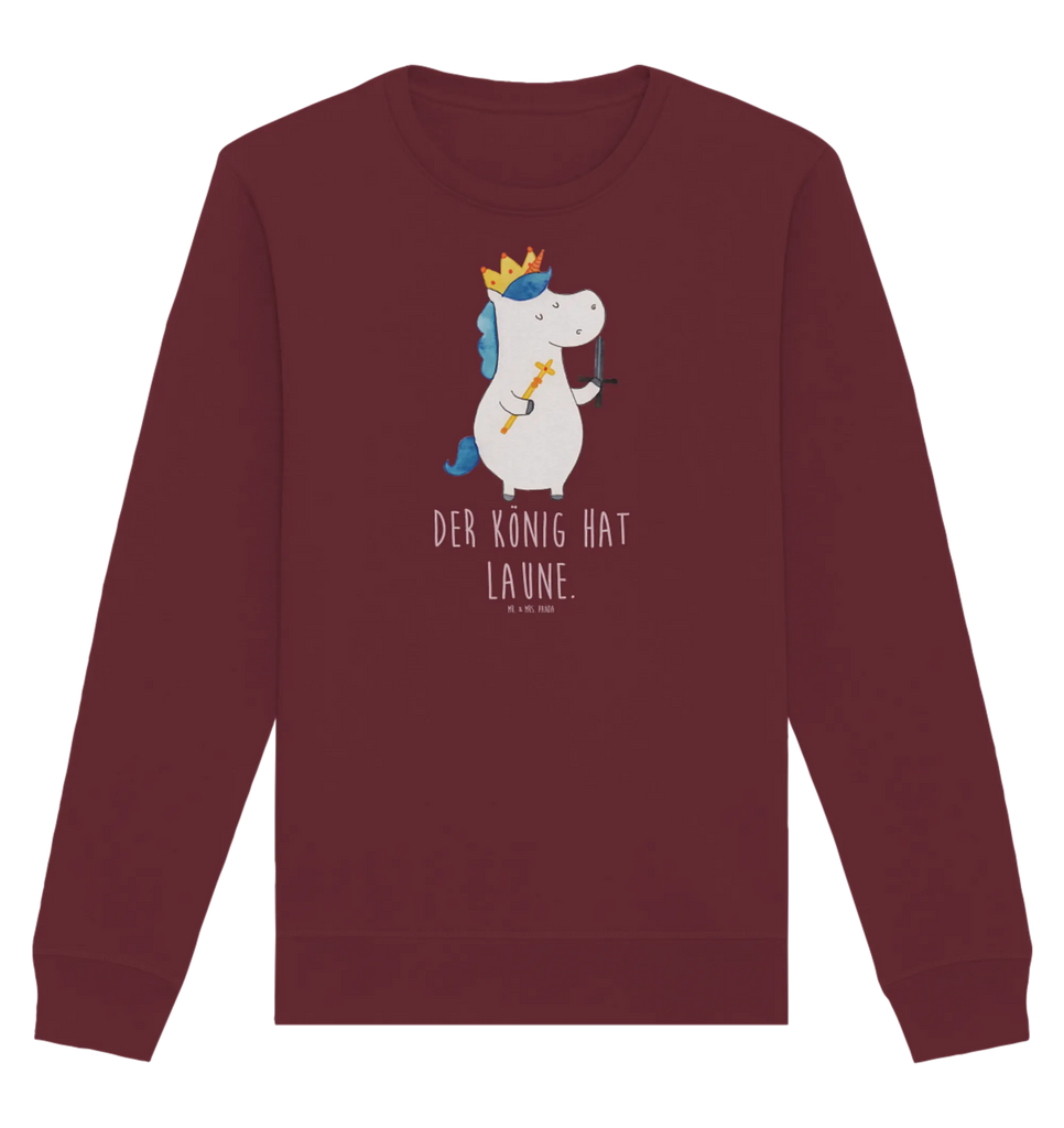 Organic Pullover unicorn king with sword Pullover, Pullover Männer, Pullover Frauen, Sweatshirt, Sweatshirt Männer, Sweatshirt Frauen, Unisex, Einhorn, Einhörner, Einhorn Deko, Unicorn, König, Ritter, Mittelalter