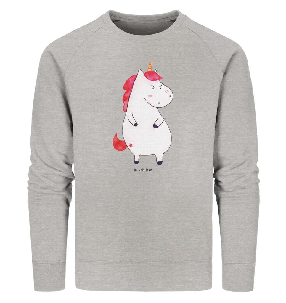 Organic Pullover unicorn Fury Pullover, Pullover Männer, Pullover Frauen, Sweatshirt, Sweatshirt Männer, Sweatshirt Frauen, Unisex, Einhorn, Einhörner, Einhorn Deko, Unicorn, Realität, Ansage, lustlos, nein, Büro, Arbeit, wütend, dumme Fragen, lustig, Spaß, Geschenk