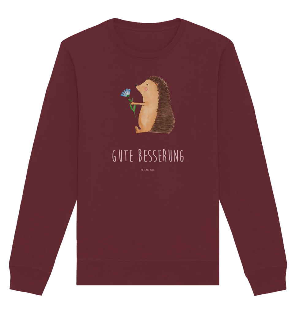 Organiczny Sweter jeż Kwiaty Pullover, Pullover Männer, Pullover Frauen, Sweatshirt, Sweatshirt Männer, Sweatshirt Frauen, Unisex, Tiermotive, Gute Laune, lustige Sprüche, Tiere, Igel, Gute Besserung, Genesungswünsche, Krankheit, Krankenhaus, krank, Besuch