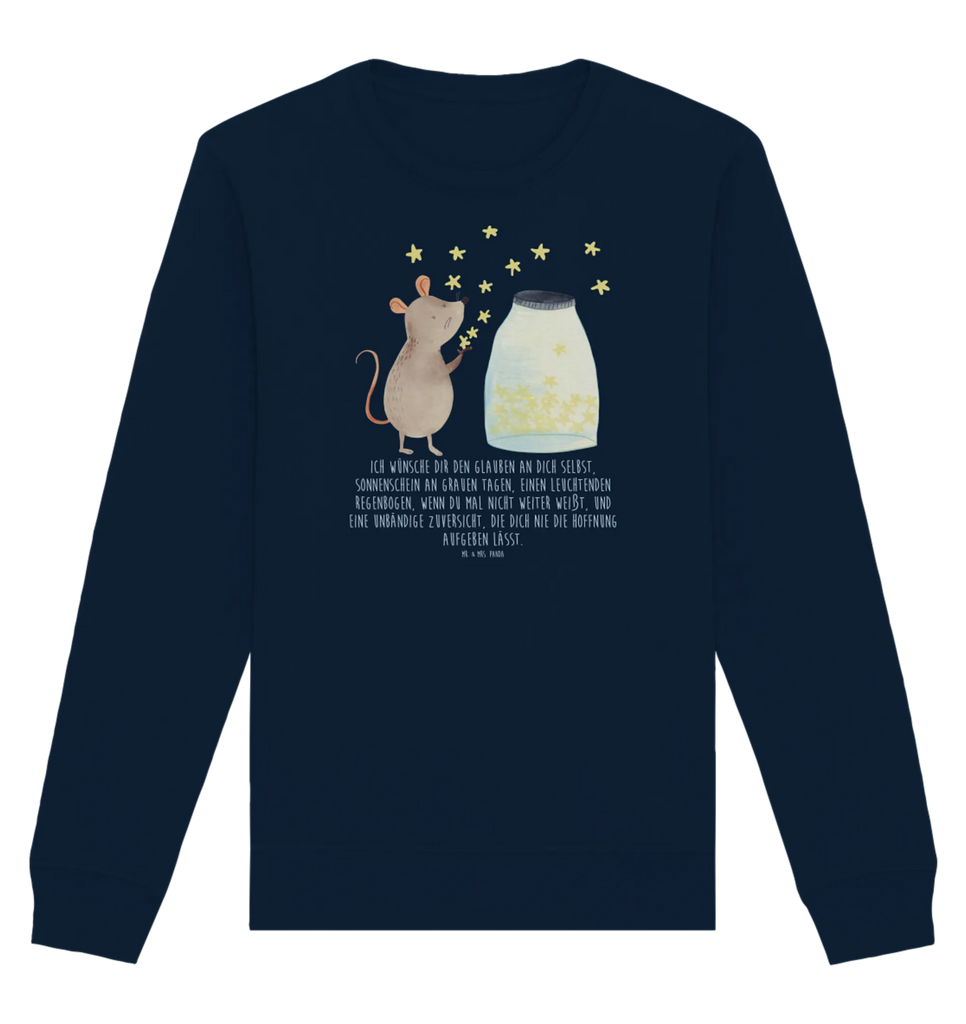 Organiczny Sweter mysz Gwiazdy Pullover, Pullover Männer, Pullover Frauen, Sweatshirt, Sweatshirt Männer, Sweatshirt Frauen, Unisex, Tiermotive, Gute Laune, lustige Sprüche, Tiere, Maus, Sterne, Wunsch, Kind, Taufe, Taufgeschenk, Geburt, Schwangerschaft, erstes Kind, Kindergeburtstag, Geburtstag, Hoffnung, Träume