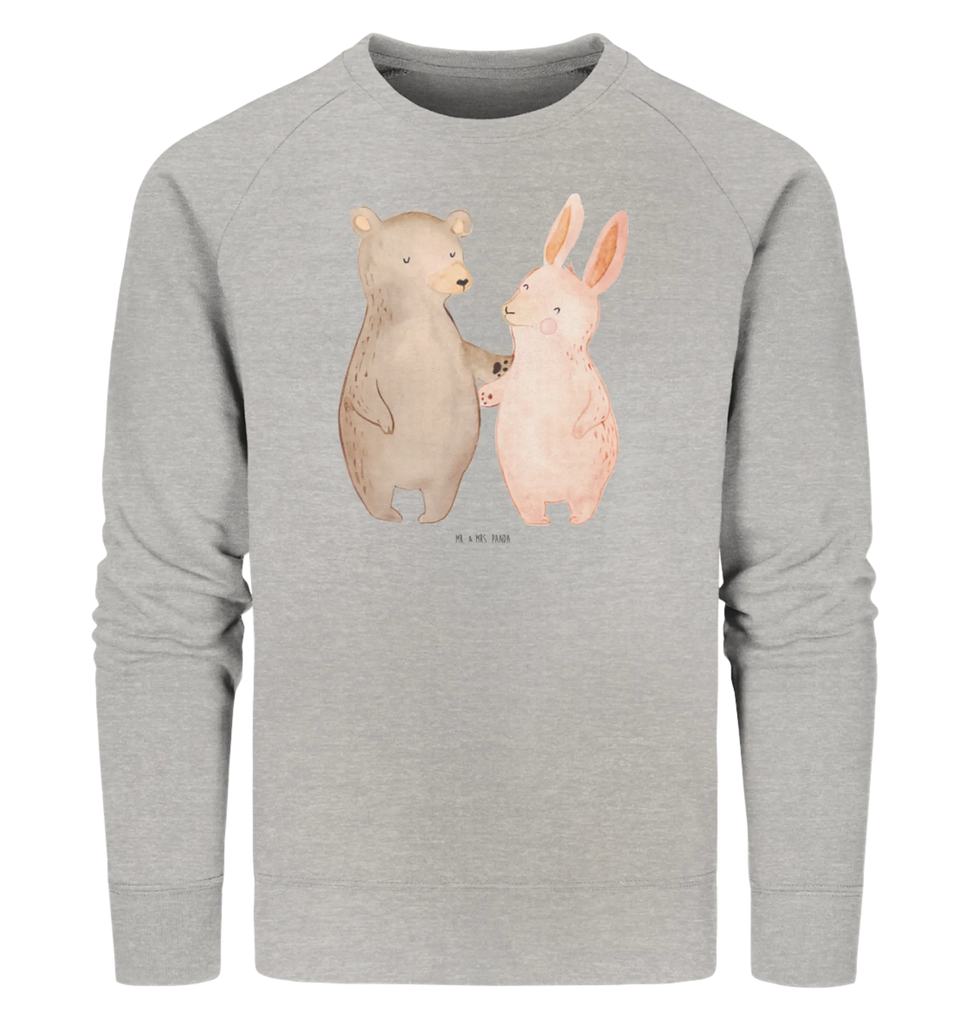 Organic Pullover Bär und Hase Umarmen Pullover, Pullover Männer, Pullover Frauen, Sweatshirt, Sweatshirt Männer, Sweatshirt Frauen, Unisex, Liebe, Partner, Freund, Freundin, Ehemann, Ehefrau, Heiraten, Verlobung, Heiratsantrag, Liebesgeschenk, Jahrestag, Hocheitstag, Freunde, bester Freund, Hase, Bär, Bärchen, best friends