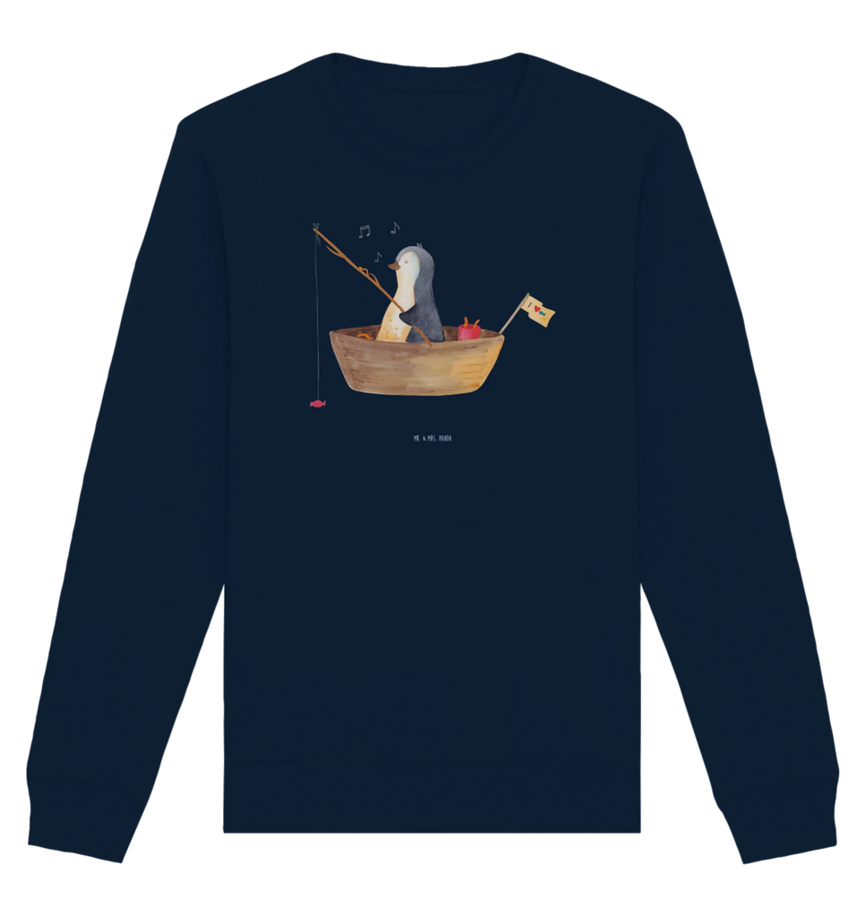 Organiczny Sweter pingwin łódka wędkarska Pullover, Pullover Männer, Pullover Frauen, Sweatshirt, Sweatshirt Männer, Sweatshirt Frauen, Unisex, Pinguin, Pinguine, Angeln, Boot, Angelboot, Lebenslust, Leben, genießen, Motivation, Neustart, Neuanfang, Trennung, Scheidung, Geschenkidee Liebeskummer