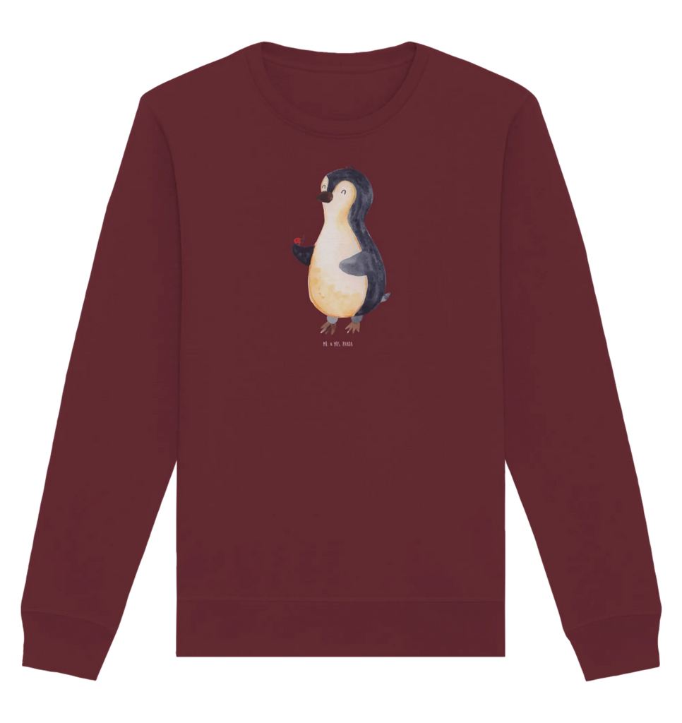 Organic Pullover Penguin ladybug Pullover, Pullover Männer, Pullover Frauen, Sweatshirt, Sweatshirt Männer, Sweatshirt Frauen, Unisex, Pinguin, Pinguine, Marienkäfer, Liebe, Wunder, Glück, Freude, Lebensfreude