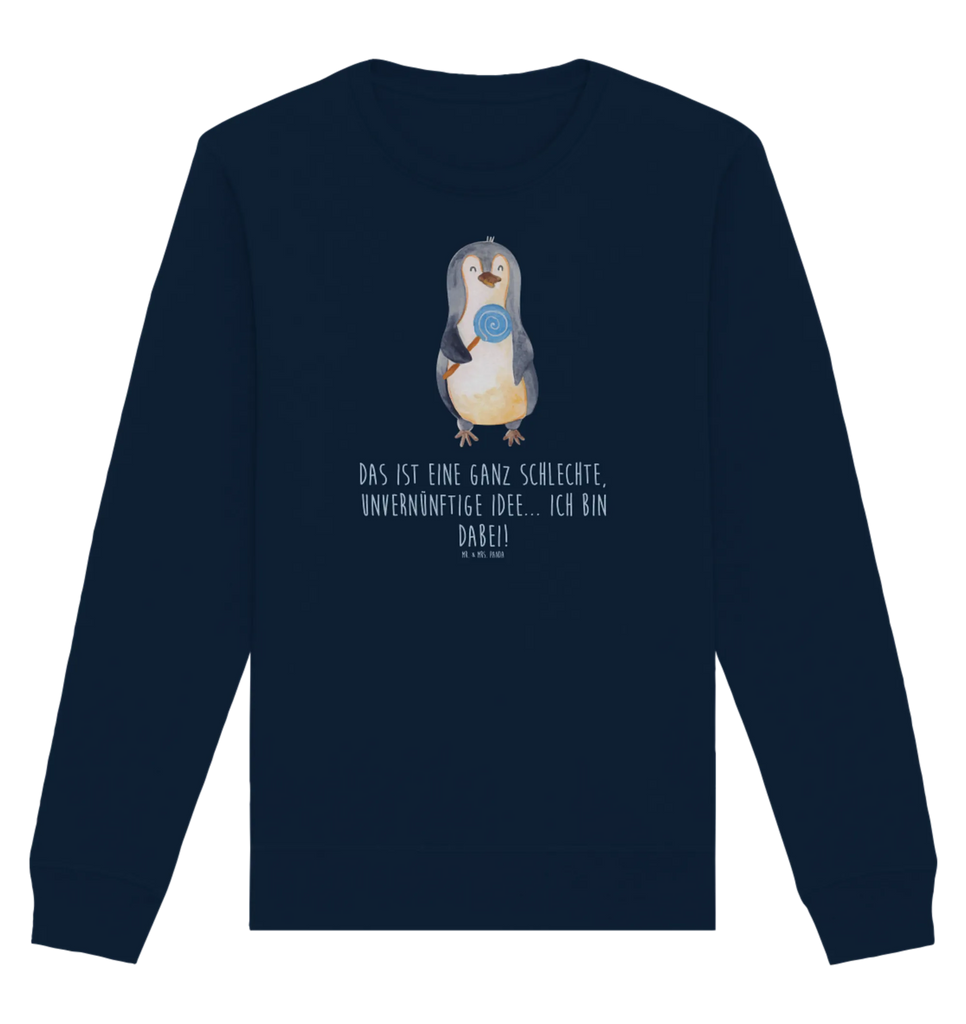 Organic Pullover Penguin lollipop Pullover, Pullover Männer, Pullover Frauen, Sweatshirt, Sweatshirt Männer, Sweatshirt Frauen, Unisex, Pinguin, Pinguine, Lolli, Süßigkeiten, Blödsinn, Spruch, Rebell, Gauner, Ganove, Rabauke