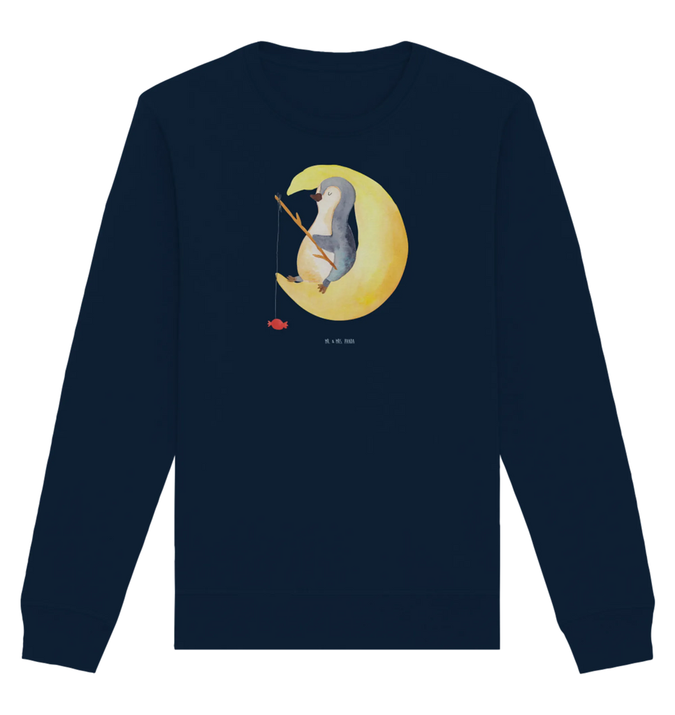 Organiczny Sweter pingwin księżyc Pullover, Pullover Männer, Pullover Frauen, Sweatshirt, Sweatshirt Männer, Sweatshirt Frauen, Unisex, Pinguin, Pinguine, Spruch, schlafen, Nachtruhe, Einschlafen, Schlafzimmer, Schlafstörungen, Gästezimmer