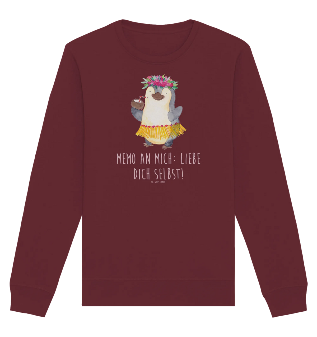 Organic Pullover Penguin coconut Pullover, Pullover Männer, Pullover Frauen, Sweatshirt, Sweatshirt Männer, Sweatshirt Frauen, Unisex, Pinguin, Aloha, Hawaii, Urlaub, Kokosnuss, Pinguine