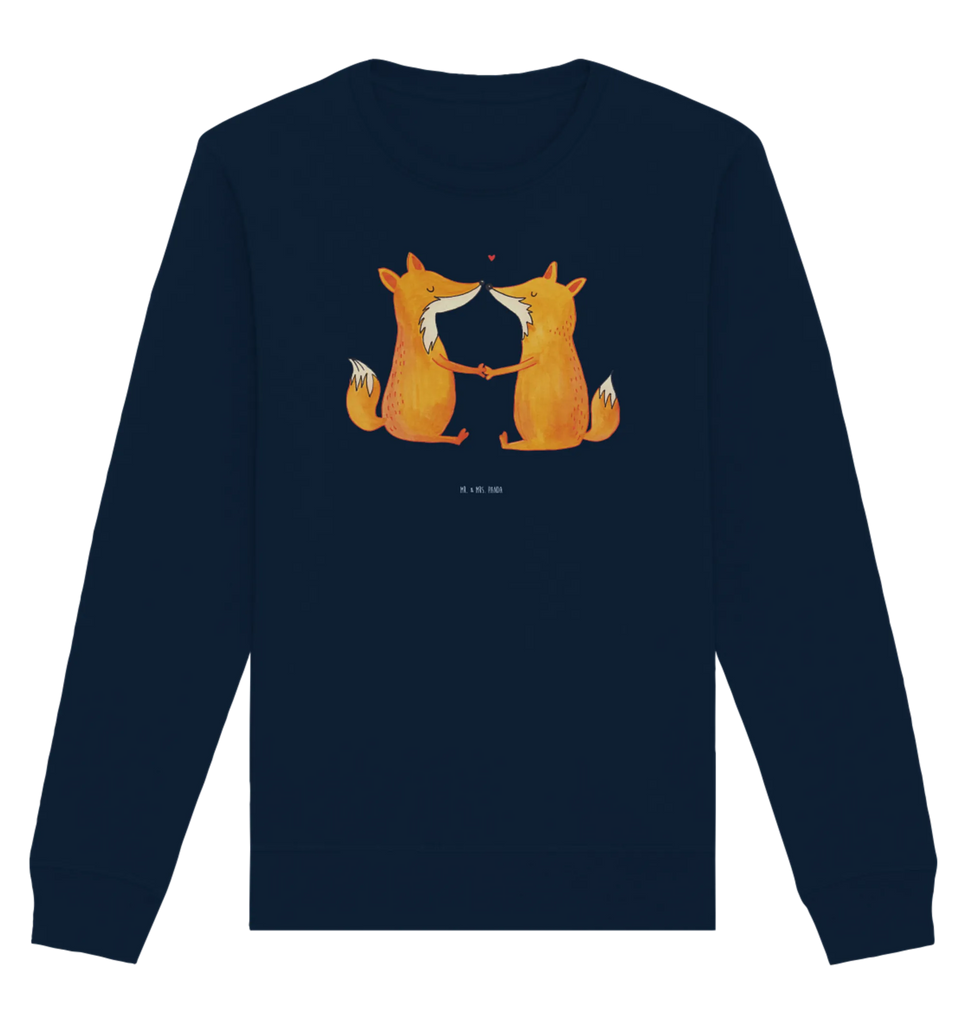 Organic Pullover foxes Love Pullover, Pullover Männer, Pullover Frauen, Sweatshirt, Sweatshirt Männer, Sweatshirt Frauen, Unisex, Fuchs, Füchse, Fox, Liebe, Liebespaar, Paar, Partner, Freundin, Freund, Ehe, Verlobte, Ehemann, Ehefrau, Liebesbeweis