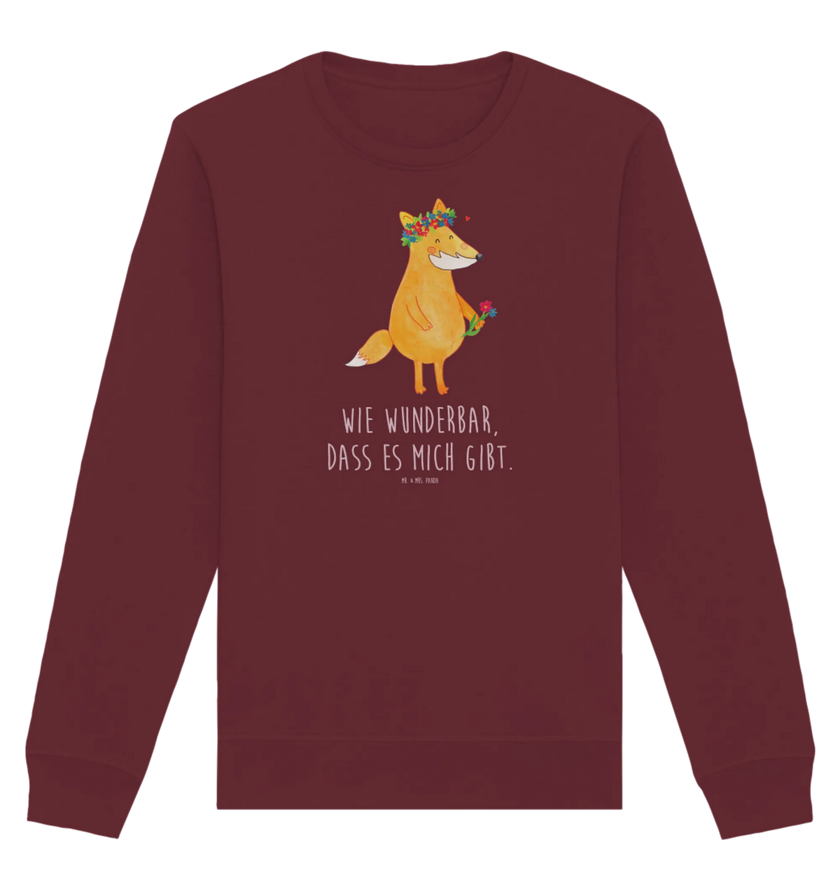 Organic Pullover Fox Flower Pullover, Pullover Männer, Pullover Frauen, Sweatshirt, Sweatshirt Männer, Sweatshirt Frauen, Unisex, Fuchs, Füchse, Fox, Liebe, Freundin, Fuchsmädchen, Blumenmädchen, Freundinnen, Liebesbeweis, Blume, Blumen, Motivation, Freude, ich, mich, Selbstliebe