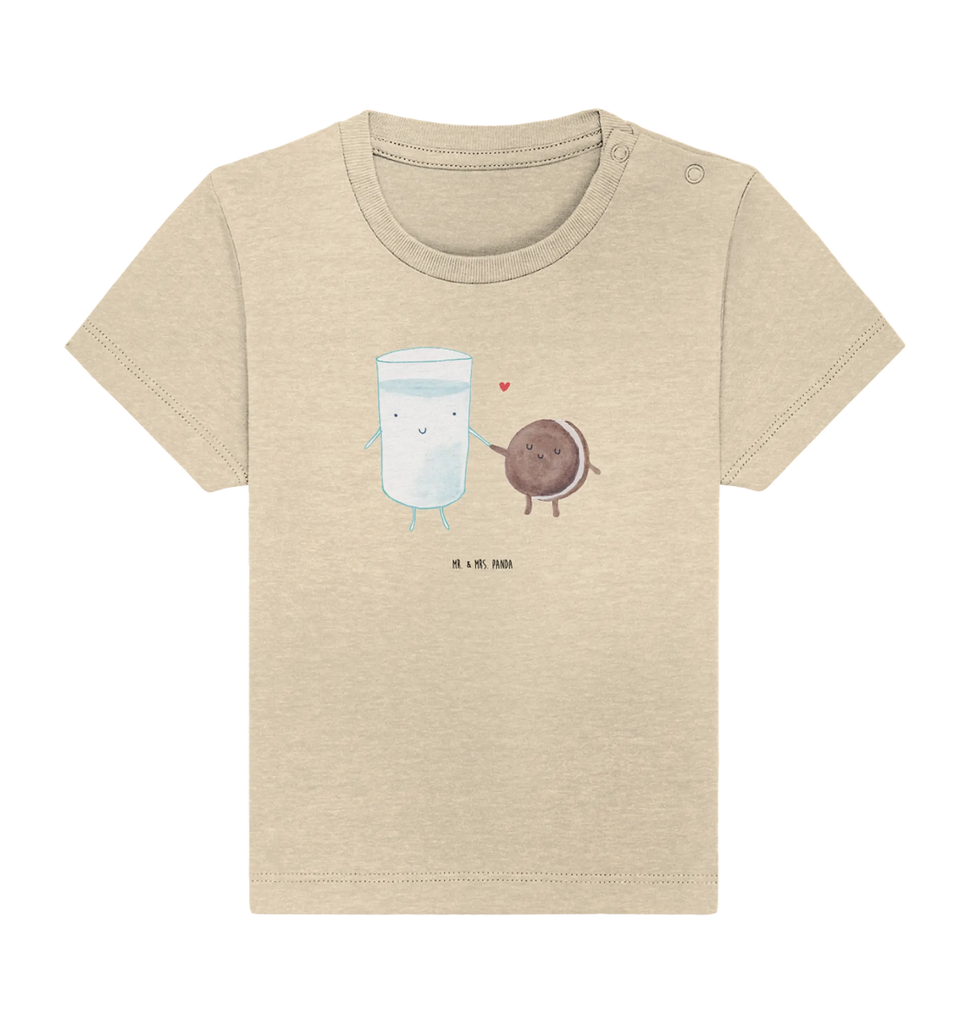 Organiczna koszulka dla niemowląt mleko ciastko Motywy zwierzęce, dobra energia, zabawne powiedzonka, zwierzęta